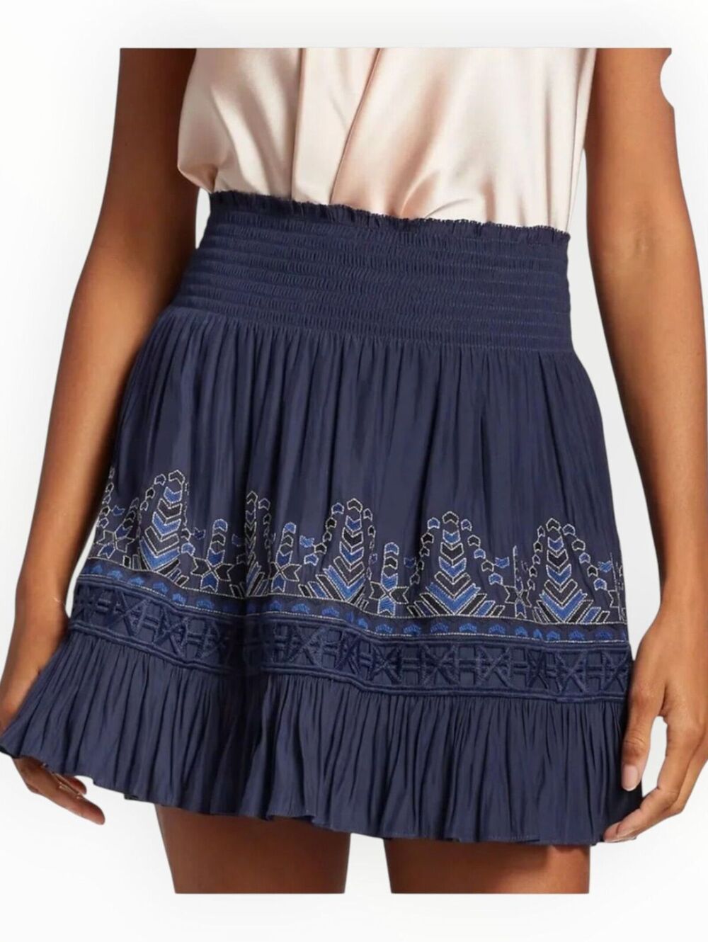 Ramy Brook Navy Blue Cali Skirt NWT | Small | $345